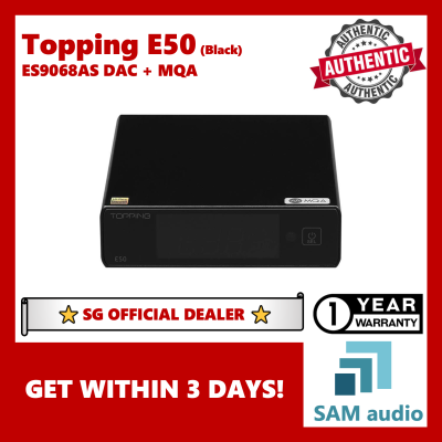 [？SG]TOPPING E50，ES9068AS DAC+前置放大器，MQA XMOS 32位768kHz DSD512，超低噪声，HiFi音频